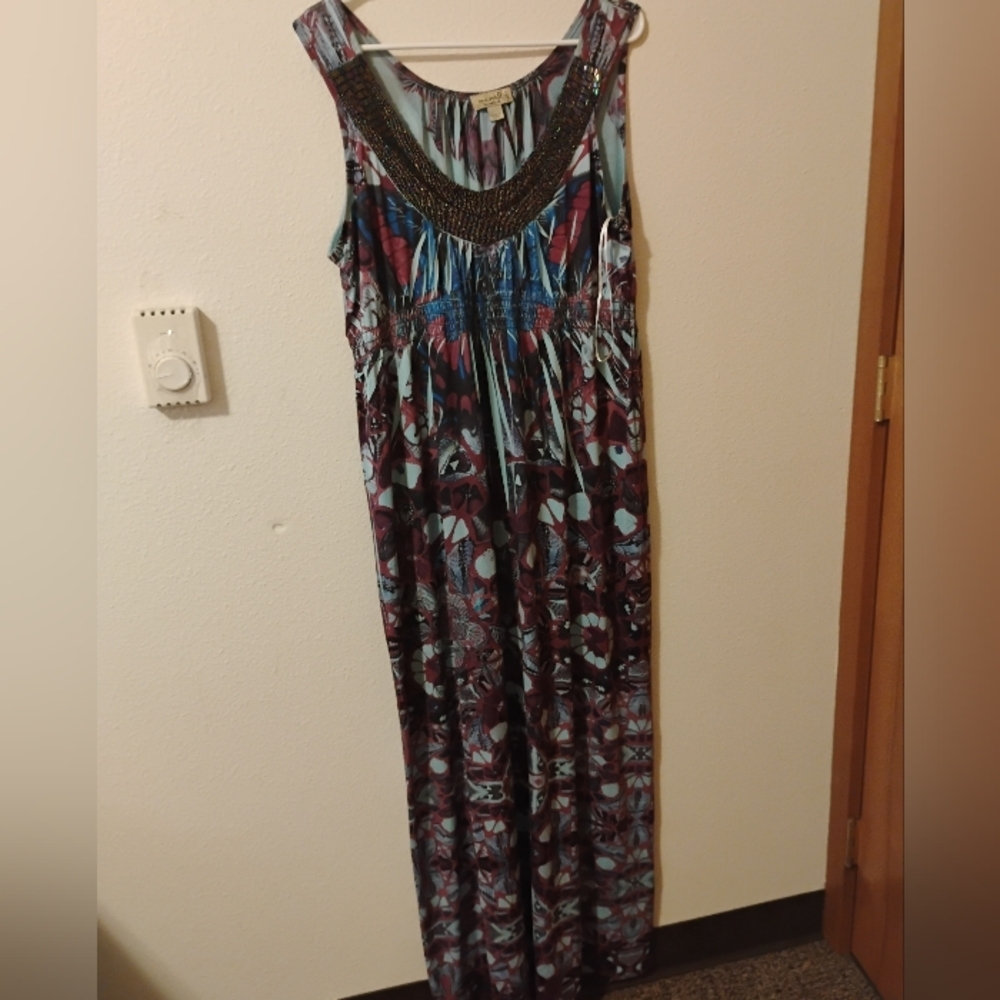 ONE WORLD Multicolor Floral Maxi Dress